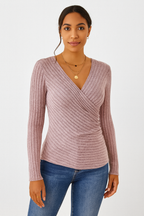 Aurora Bauchformendes Langarmtop Mit V Ausschnitt