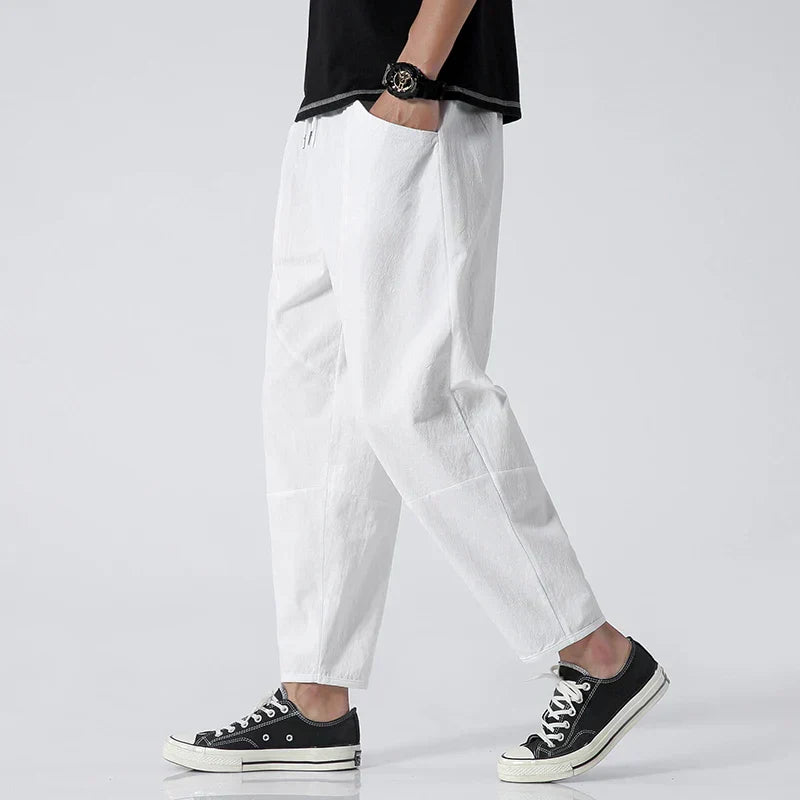 Kyoto Leinenhose Herren | Leichte & Atmungsaktive Cropped Pants | Julian