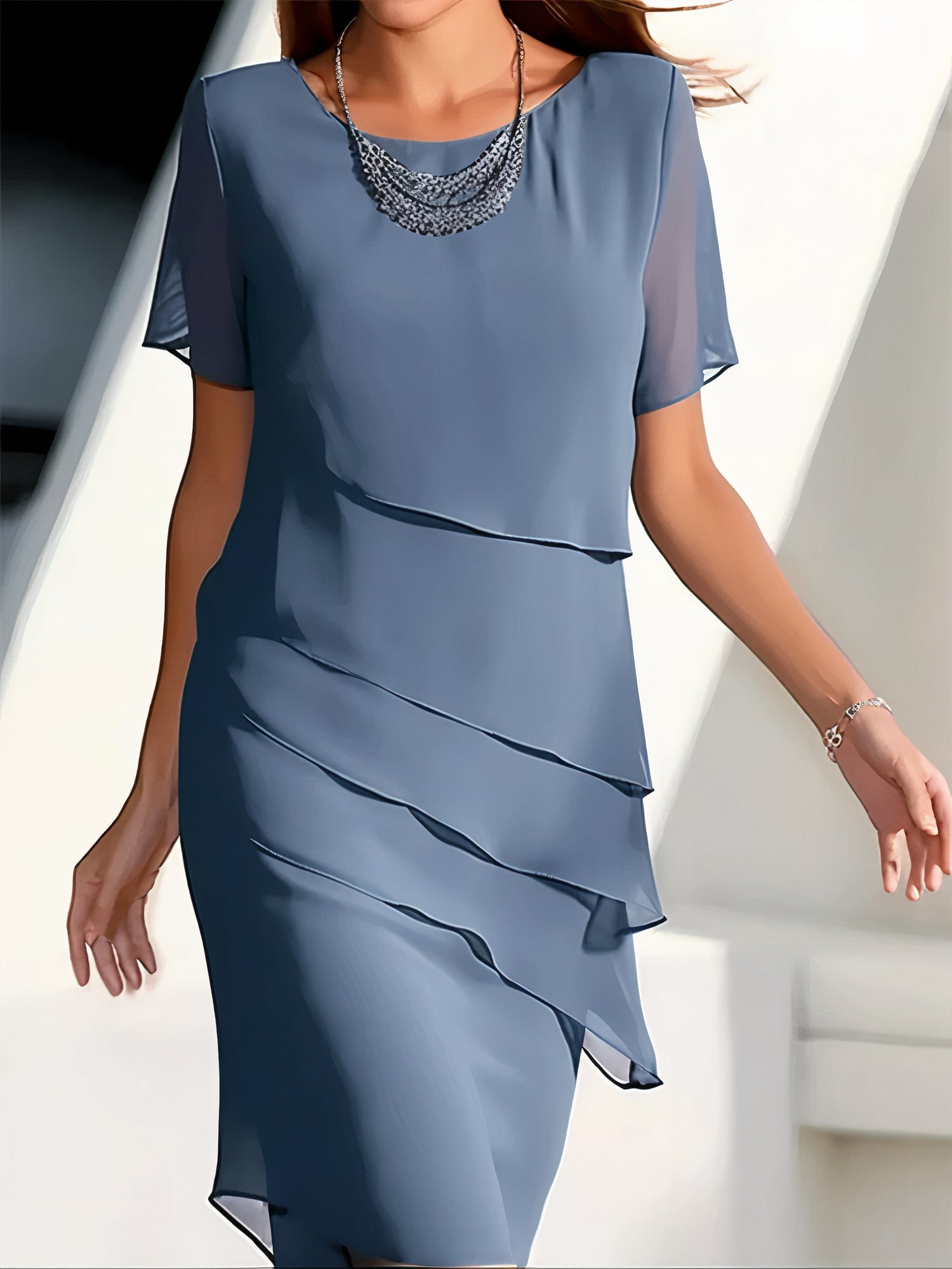 Elegantes Chiffonkleid mit Lagenlook | Zeitloser Stil für Damen | Marlene
