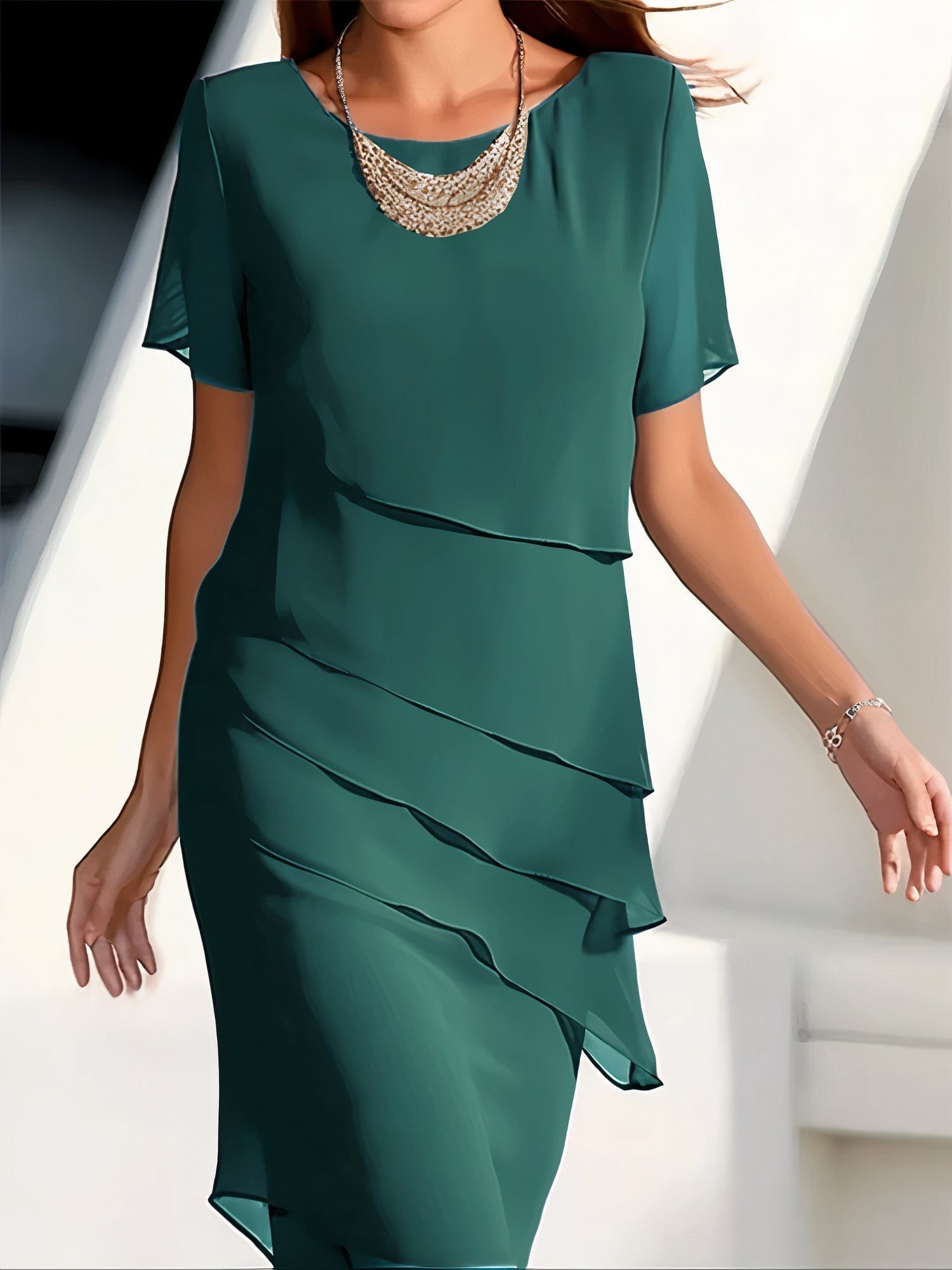 Elegantes Chiffonkleid mit Lagenlook | Zeitloser Stil für Damen | Marlene