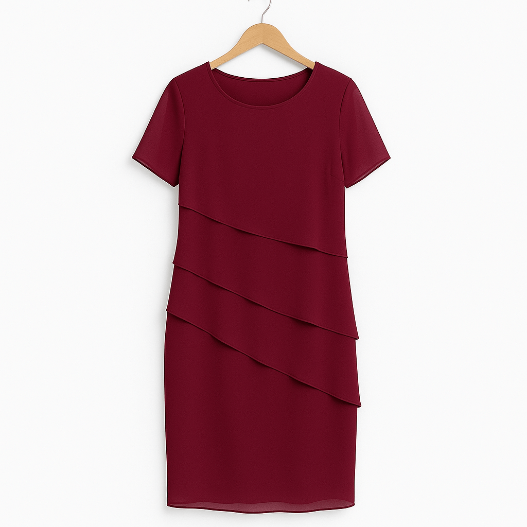 Elegantes Chiffonkleid mit Lagenlook | Zeitloser Stil für Damen | Marlene