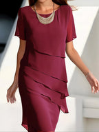 Elegantes Chiffonkleid mit Lagenlook | Zeitloser Stil für Damen | Marlene