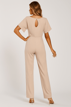 Amara | Eleganter Jumpsuit mit Bindegürtel | Weit geschnitten | Damen