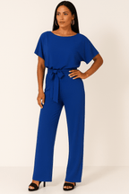 Amara | Eleganter Jumpsuit mit Bindegürtel | Weit geschnitten | Damen