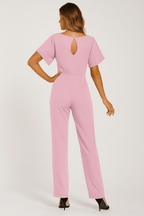 Amara | Eleganter Jumpsuit mit Bindegürtel | Weit geschnitten | Damen