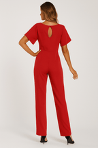 Amara | Eleganter Jumpsuit mit Bindegürtel | Weit geschnitten | Damen