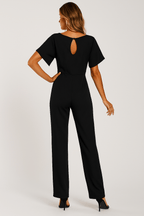 Amara | Eleganter Jumpsuit mit Bindegürtel | Weit geschnitten | Damen