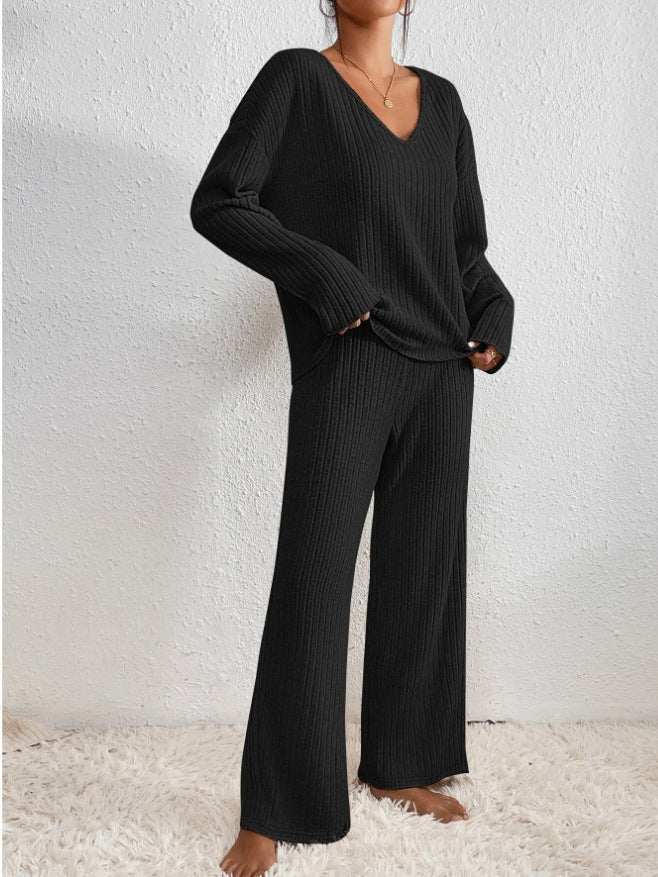 Zwei-Teiliges Geripptes Lounge Set | Bequeme & Stilvolle Damenmode | Sophia
