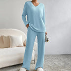 Zwei-Teiliges Geripptes Lounge Set | Bequeme & Stilvolle Damenmode | Sophia